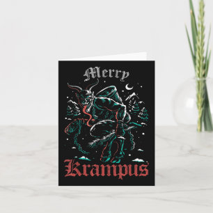 Carte Joyeux Krampus Noël Xmas Horreur Moche Sale Paja