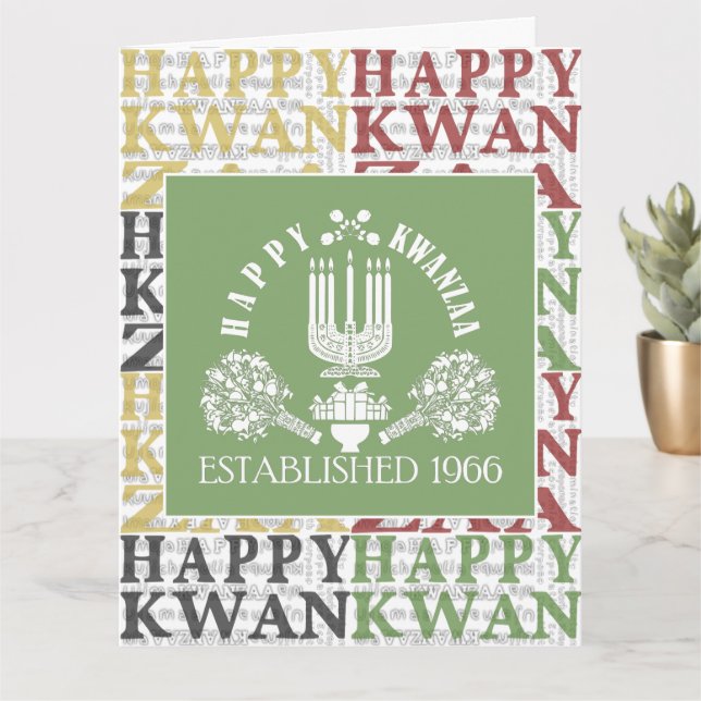 Carte Joyeux Kwanzaa (Petite plante)