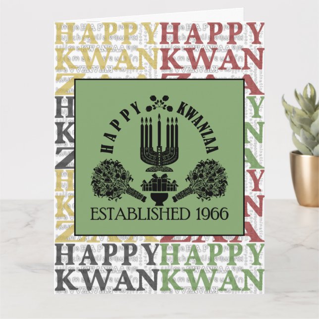 Carte Joyeux Kwanzaa (Petite plante)