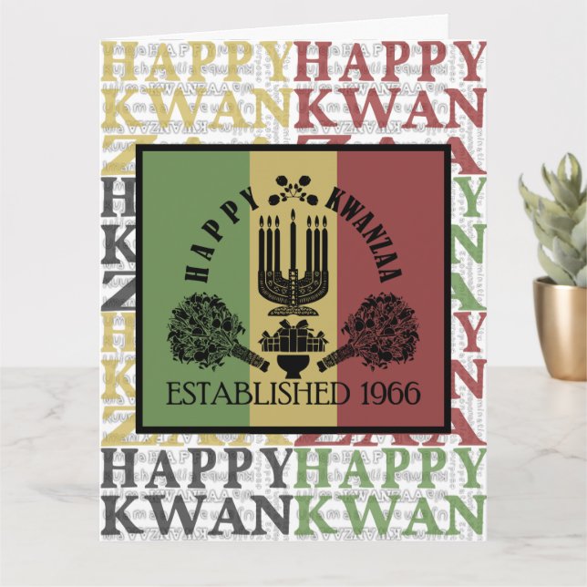 Carte Joyeux Kwanzaa (Petite plante)