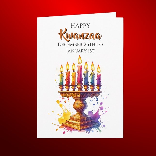 Carte Joyeux Kwanzaa - 26 décembre au 1er janvier (Créateur téléchargé)