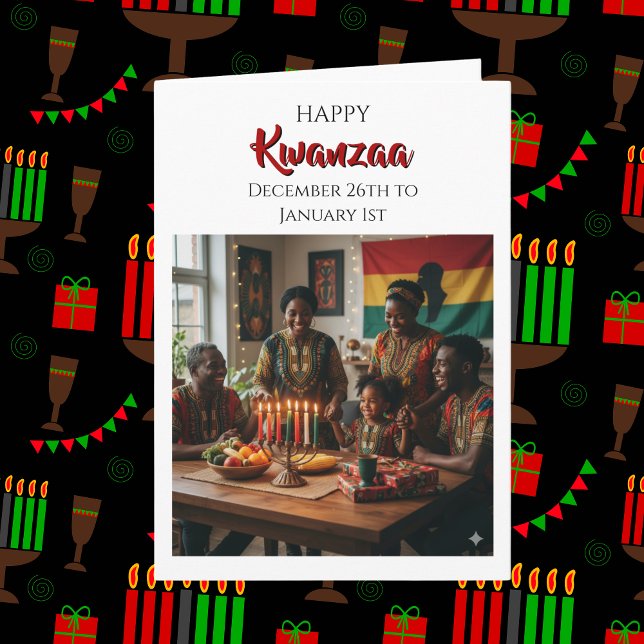 Carte Joyeux Kwanzaa - 26 décembre au 1er janvier (Créateur téléchargé)