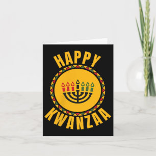 Carte Joyeux Kwanzaa Kinara-sept Bougies Principes de K