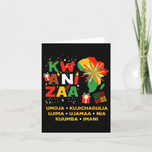 Carte Joyeux Kwanzaa Kinara Sept Chandelles Principes De