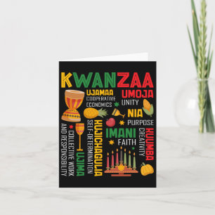 Carte Joyeux Kwanzaa Sept Principes De Kwanzaa Hommes Fe