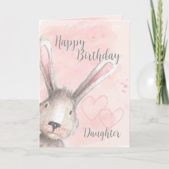Cartes De Voeux Papeterie Maison Et Jardin Fetes Occasions Speciales Personnalise Joyeux Anniversaire Carte Lapin Rose Bunny Age 3 4 5 6 7 8 9 10 11 12