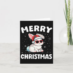 Carte Joyeux lapin de Noël Joyeux Noël Joyeux Noël Fille