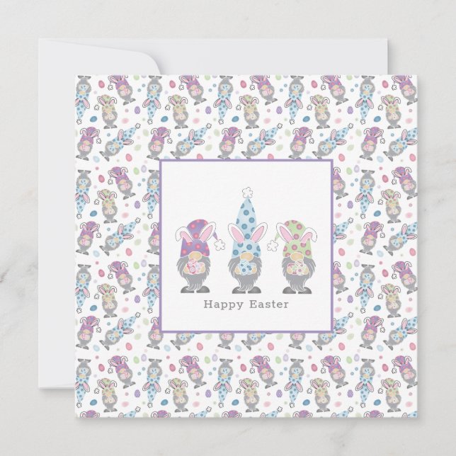 Carte Joyeux lapin de Pâques (Devant)