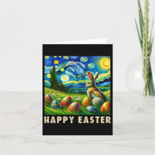 Carte Joyeux Lapin Et Oeufs De Style Van Gogh De Pâques