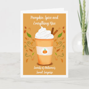 Carte Joyeux latte d'épice Citrouille Halloween