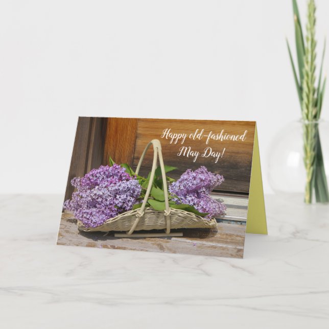 Carte Joyeux Lilacs du May Day (Devant)