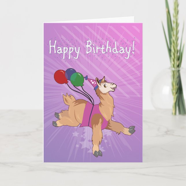 Carte Joyeux Llama d'anniversaire ! (Devant)