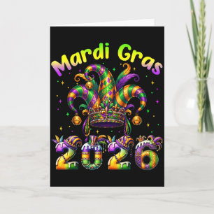Carte Joyeux Mardi Gras 2026 Carnaval Nouvelle-Orléans F