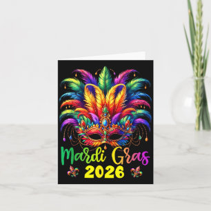 Carte Joyeux Mardi Gras 2026 Chapeau de Bouffon Nouvelle