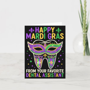Carte Joyeux Mardi Gras de votre dentiste instantané pré