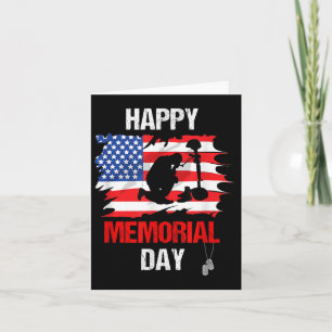 Carte Joyeux Memorial Day Drapeau États-Unis Patriotique