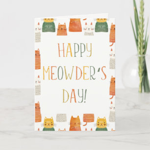 Carte Joyeux Meowder's Day Chat Maman mignonne Fête des 