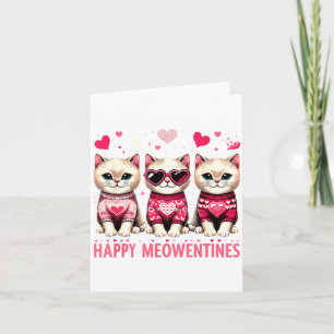 Carte Joyeux Meowentines Mignon Saint Valentin Chats Amo