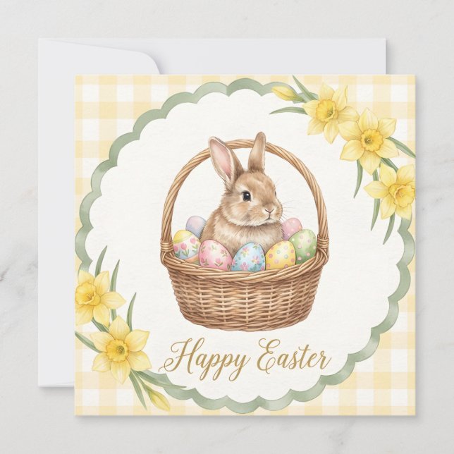 Carte Joyeux message fantaisiste de Pâques (Devant)