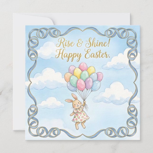 Carte Joyeux message fantaisiste de Pâques (Devant)