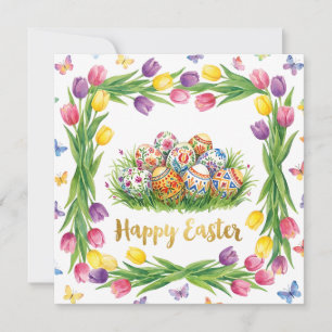 Carte Joyeux message fantaisiste de Pâques