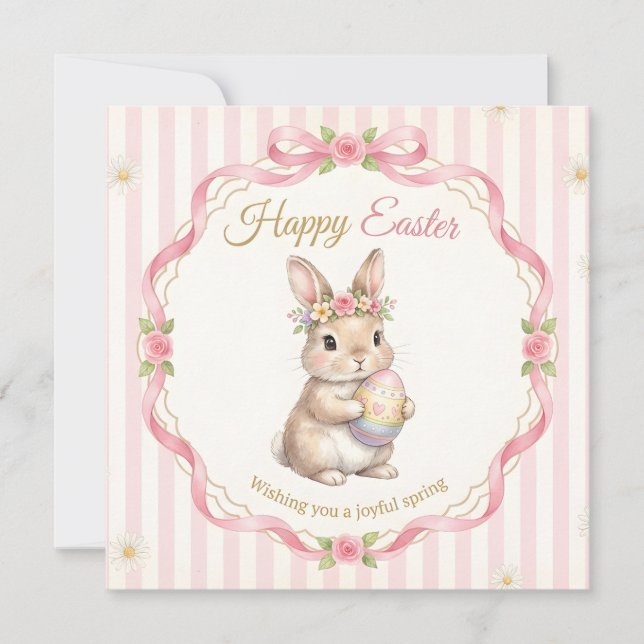 Carte Joyeux message fantaisiste de Pâques (Devant)