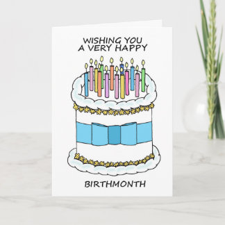 Carte Joyeux Mois d'Anniversaire