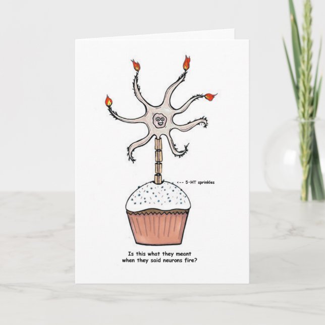 Carte Joyeux Neuron Cupcake (Devant)