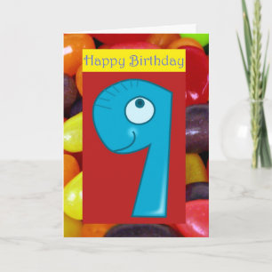 Carte Joyeux neuvième anniversaire 9e anniversaire à neu