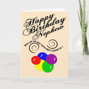 Carte joyeux neveu d'anniversaire