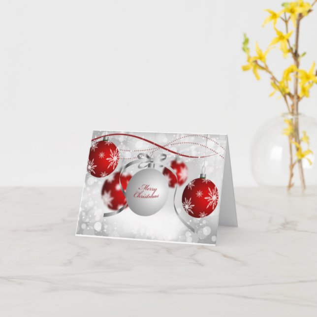 Carte Joyeux Noël (Fleur jaune)