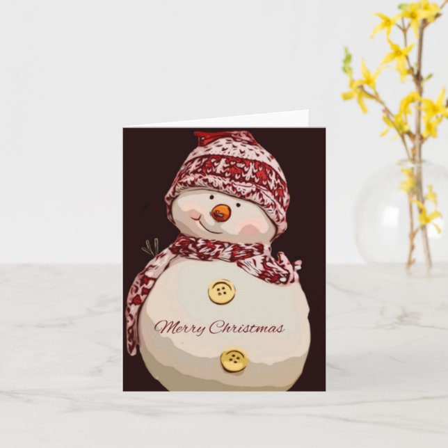 Carte Joyeux Noël (Fleur jaune)