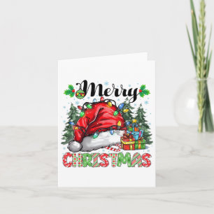 Carte Joyeux Noël 2024 Santa Hat Correspondance de famil