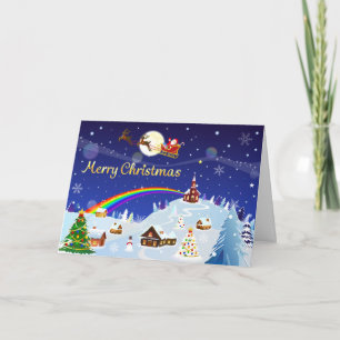 Carte Joyeux Noël à la pleine lune