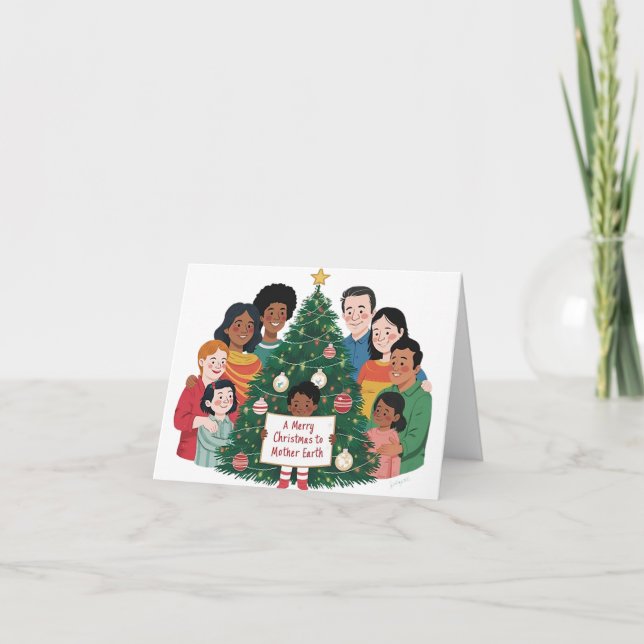 Carte Joyeux Noël à la Terre Mère (Devant)
