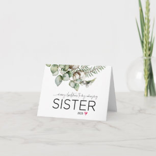 Carte Joyeux Noël à ma soeur mignonne Noël Woodland