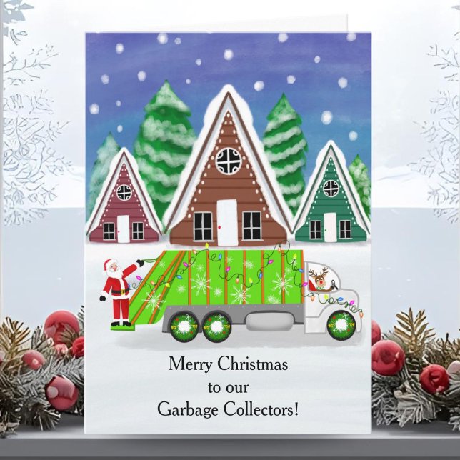 Carte Joyeux Noël à nos éboueurs (Créateur téléchargé)