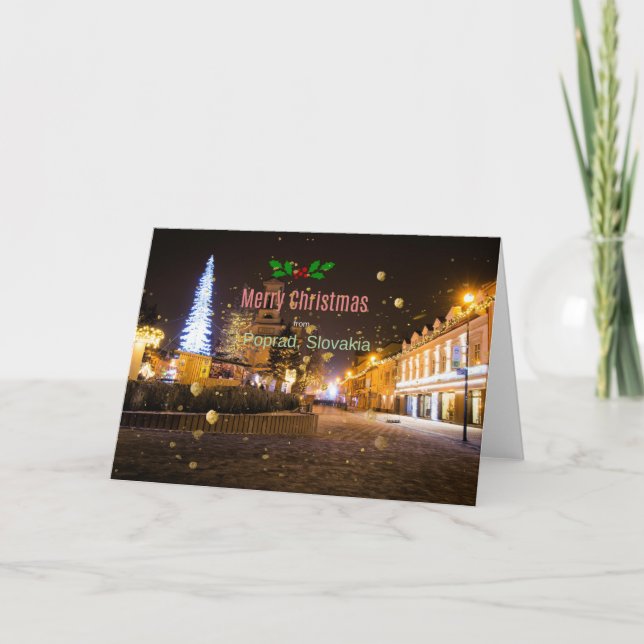 Carte Joyeux Noël à Poprad, Slovaquie (Devant)