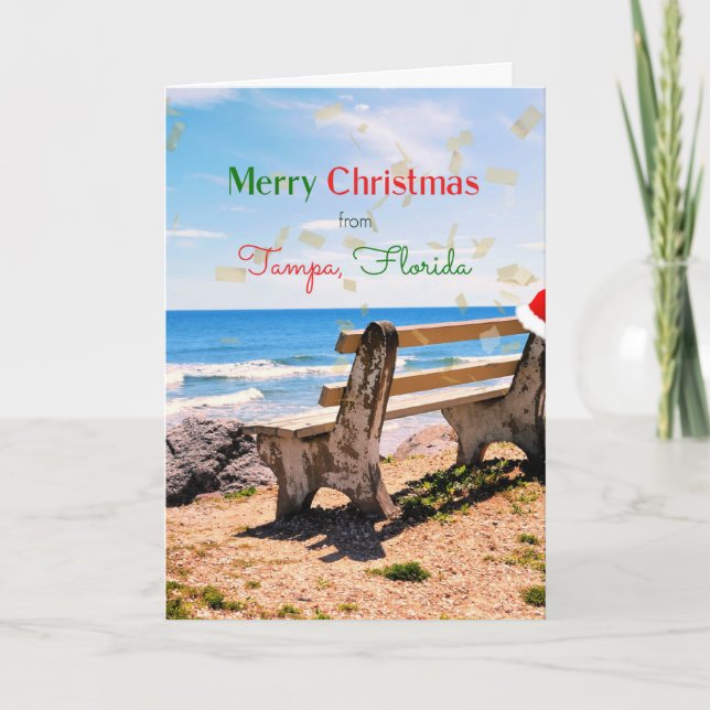 Carte Joyeux Noël à Tampa, Floride (Devant)