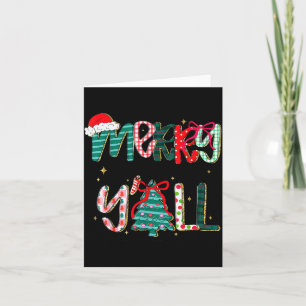 Carte Joyeux Noël à tous, Fille du sapin de Noël du Sud