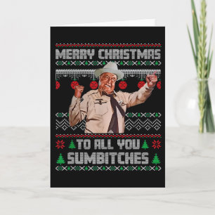 Carte Joyeux Noël à tous les Sumes Style de Sweat Ugly