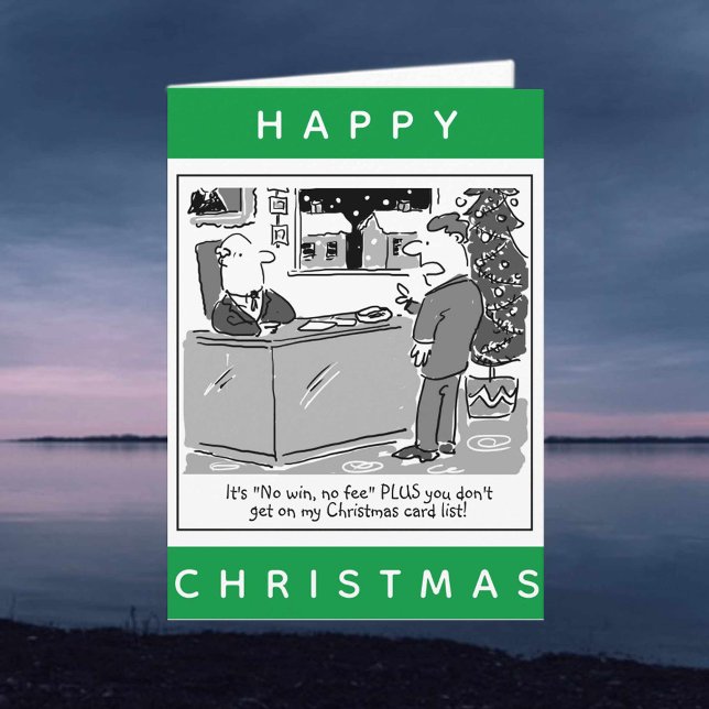 Carte Joyeux Noël à un avocat et client - Dessin animé d (Créateur téléchargé)