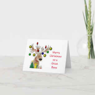 CARTE "**JOYEUX NOËL** À UN SUPER PATRON"