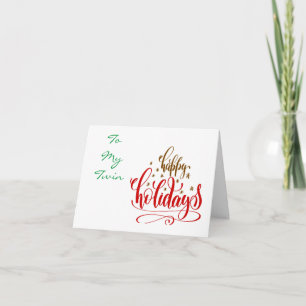 CARTE JOYEUX NOËL À UNE "JUMELLE" SPÉCIALE