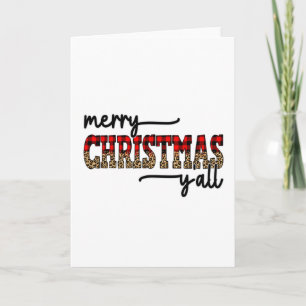 Carte Joyeux Noël à vous tous Léopard