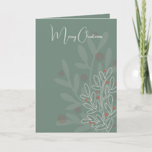 Carte Joyeux Noël abstrait floral gui
