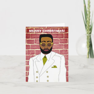 Carte Joyeux Noël Africain Américain Masculin Noël