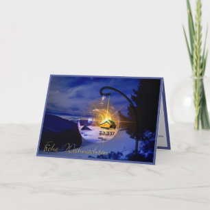 Carte Joyeux Noël allemand personnalisé de Noël