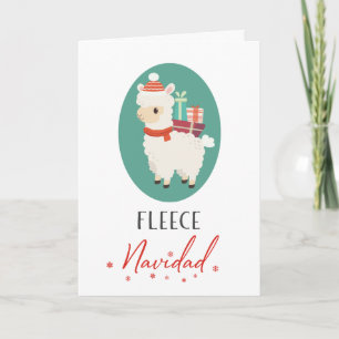 Carte Joyeux Noël Alpaca Lama Blague Drôle Noël