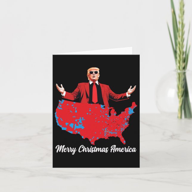 Carte Joyeux Noël Amérique Donald Trump Couverture Noël (Devant)